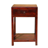 X-Design Indian Solid Wood Side Lamp Table With Drawer